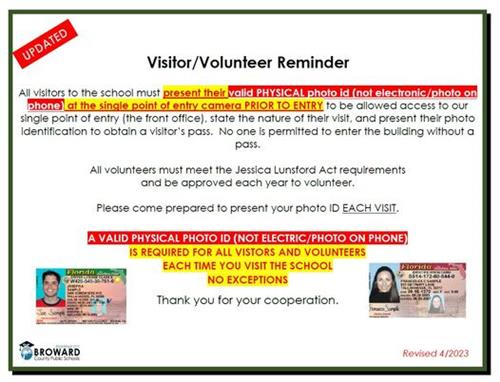  Visitors & Volunteer Information
